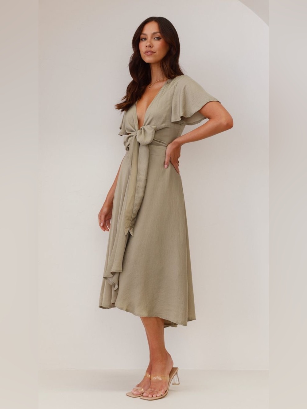 Billy J Sunny Daze Olive Green Dress Size 16